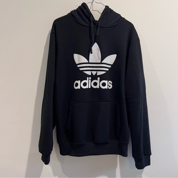 Adidas black‎ Trefoil Hoodie mens size M - Picture 1 of 7